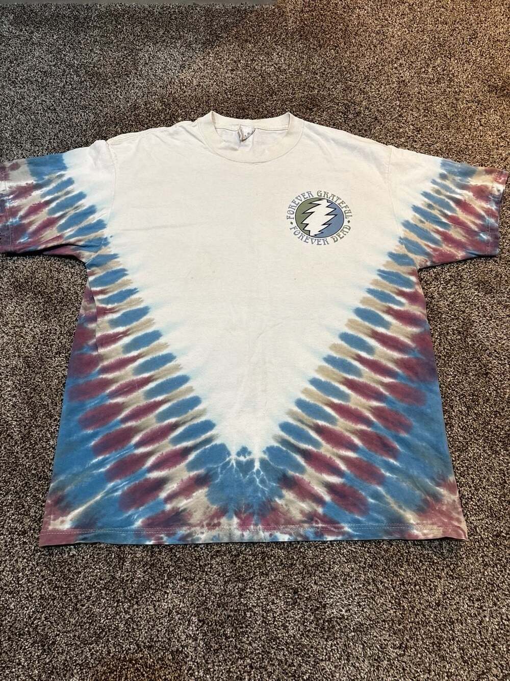 Vintage Grateful Dead Forever Grateful Bolt Tie-Dye T-Shirt